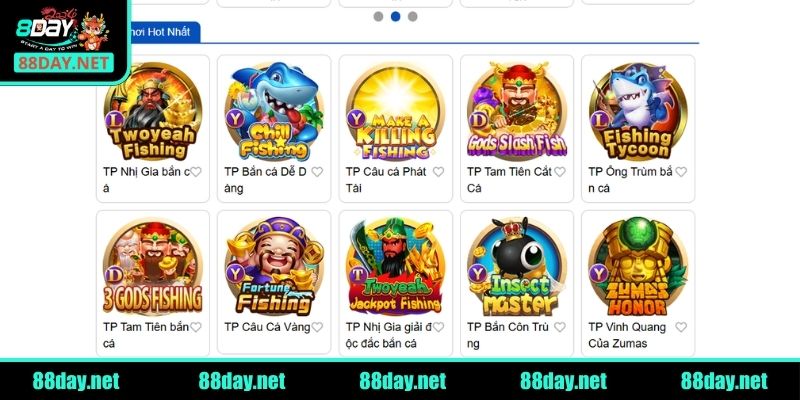 Khám phá trải nghiệm cùng Bắn Cá Top Player tại 8DAY
